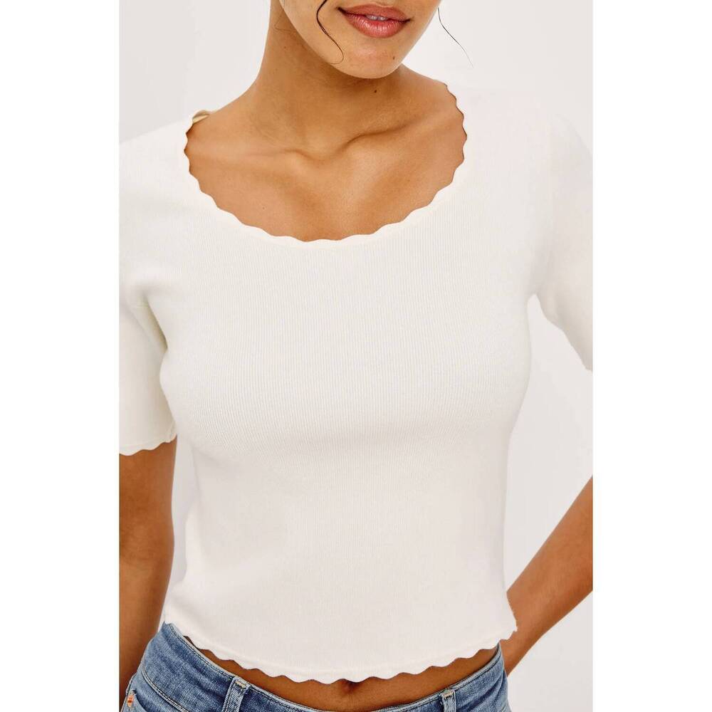 NEW RAILS louanna short sleeve top in ivory - Picture 4 of 4